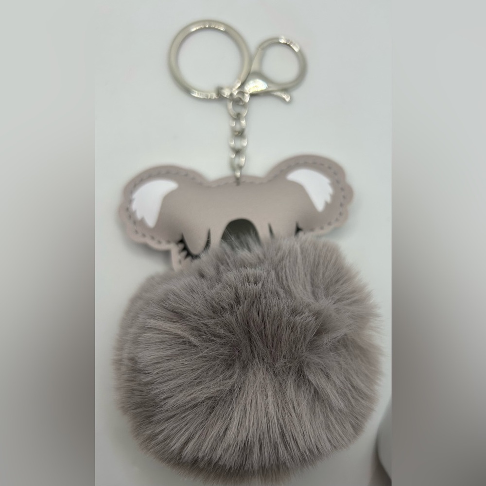 Koala Bear Pom Pom Bag Charm Keychain NEW